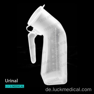 1000 ml abgeschlossenes transparentes Urinal mit Deckel